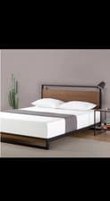 Image of ZINUS 5FT6.5 King Size Bed Frame with Wood Headboard