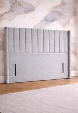 Image of Plush Velvet Lined Wing Floor standing Headboard 54 inches high