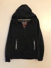 Image of Superdry Sport Black Hoodie Size UK L