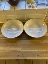Image of Denby Elements- Blue Pasta Bowls X2 Brand New.