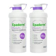 Image of 2x Epaderm 2-in-1 Emollient and Skin Cleanser Cream 500g