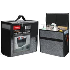 Image of Car Boot Organiser Collapsible Travel Storage Bag Box Holder Case Tidy Grey UK