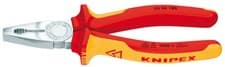 Image of Knipex 03 06 180 VDE Insulated Combination Pliers Chrome Plated 180mm 81204