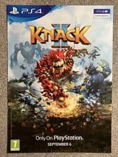 Image of Official Knack II 2 Promotional Game Poster Playstation 4 A2