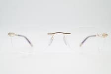 Image of Silhouette 4357 20 Gold Wine Red Rimless Eyeglasses Frame, New