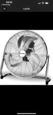 Image of Schallen 18" Chrome High Velocity Cold Air Circulator Adjustable Floor Fan