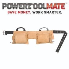 Image of KUNYS 12 Pocket Pouch Strong Suede Leather Carpenters Tool Belt Apron, AP-527X