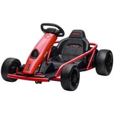 Image of HOMCOM 24V Drifting Electric Go Kart with Slow Start Music for 8-12 Years Red