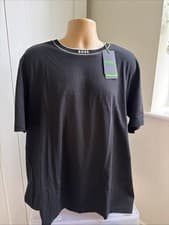 Image of HUGO BOSS MENS TEE 5, Regular Fit STRETCH LOGO T-SHIRT BLACK SZ 3XL BNWT RRP £69