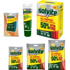 Image of Solvite Wallpaper Paste Adhesive All Purpose Extra Strong Sizes 4.5 - 30 Roll