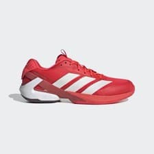 Image of Size UK 8.5 Adidas Adizero Ubersonic 5 Tennis Shoes Hard Court Red