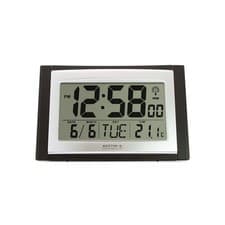 Image of Acctim Stratus 74053 Radio Controlled Wall Desk Clock, Black, Large Display