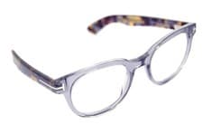 Image of TOM FORD Blue Block Men Eyeglasses FT5807 020 50mm Large Oval Frame GREY HAVANA