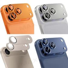Image of Tempered Glass Metal Ring Camera Lens Protector For iPhone Apple 17 Pro Max Air