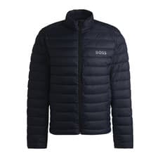 Image of Hugo Boss Water-Repellent Padded Jacket With Tonal Logo Calanos 50481548 Dark