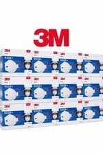 Image of 3M Aura 9332+ FFP3 Valved Respirator Face Mask - Box of 120 Disposable Masks