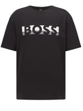 Image of HUGO BOSS Black Mens RELAXED FIT T-SHIRTS IN COTTON - TEE Size M