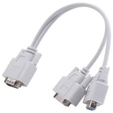 Image of 1 PC to 2 MONITORS SPLITTER CABLE FOR VGA VIDEO U4P21162