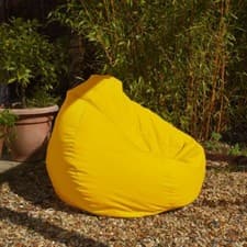 Image of rucomfy Indoor Outdoor Bean Bag - Yellow | Garden Seat Waterproof Lounge Chair