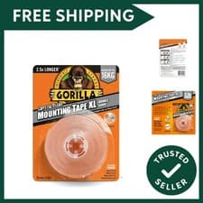 Image of Gorilla 3044121 Double Sided Mounting Tape XL Clear 3.8m