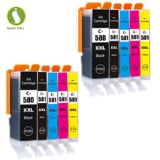 Image of 10 Ink Cartridge for Canon Pixma TS6250 TS6351 TS6251 PGI-580 XXL CLI-581 XXL