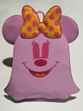 Image of Loungefly Bag GLOWS Disney Pastel Ghost Minnie Mouse Mini Backpack Leather