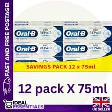 Image of Oral-B Pro-Science Advanced Gum & Enamel, Pro-Repair Fresh White (12 X 75ml)