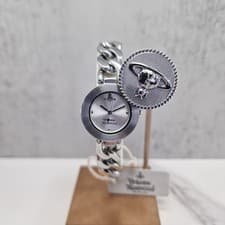 Image of Vivienne Westwood VV323WSSL Ladies Orb Silver Button Watch With Gift Box & Tags!