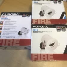 Image of Aurora GU10 Aluminium Adjustable Downlights x 3