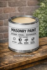Image of Exterior Masonry Paint 0.5L 1L Waterproof Brick Render Durable Wall 17 Colours