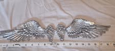 Image of Silver Glitter angel wings wall art