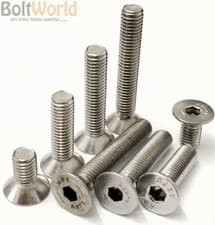 Image of M6 / 6mm A2 STAINLESS STEEL COUNTERSUNK CSK SOCKET CAP ALLEN BOLT SCREWS BOLTS