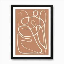 Image of Drawing Of Lines, Abstract 1 Art Pr Framed Wall Art Poster Canvas Print Picture