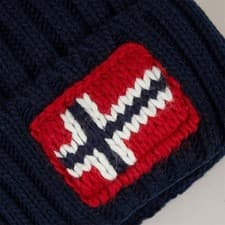 Image of Napapijri Mens Semiury Beanie Hat Blue Marine: One Size
