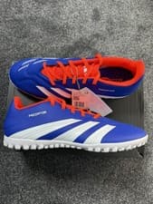 Image of UK 11 Adidas Predator Club Astro Turf Football Boots Blue White IF6399 RRP £90