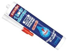 Image of Evo-Stik - 1 Hour Shower Sealant White 310ml Fast Setting Bathroom Sealant
