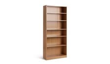 Image of Maine Deep Bookcase Oak Effect Storage Organiser Shelf Living Room