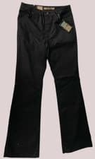 Image of Biba Black Ladies Kiri Straight Cut Jeans UK 10 Regular Rrp £69 LN101 AA 06