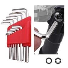 Image of Reliable L Type Hex Wrench Set 5811 Pcs Metric & Inch Chromium Vanadium Steel