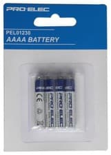 Image of BATTERY, ALKALINE AAAA 4/PACK - PRO ELEC