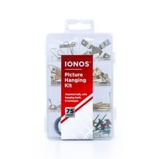 Image of Picture Hanging Kit 75-Pc – Assorted Nails, Hooks, Wire – Simple Setup Hardware
