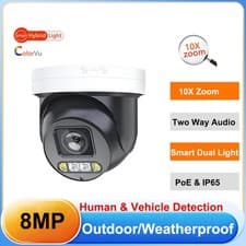 Image of 8MP 10X Zoom Smart Dual Light Varifocal Lens Colorvu PTZ Camera POE 2-Way Audio