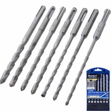 Image of BlueSpot 7pc SDS Plus Masonry Hammer Drill Bits Set Brick Concrete 5 6 8 10 12mm
