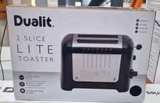 Image of Dualit Toaster Lite 2 Slot Gloss Black BRAND NEW SEALED