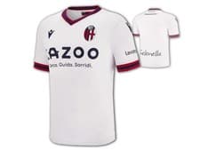 Image of Macron FC Bologna Away Shirt 22 23 White B.F.C. Away Jersey Fan Gr.S-3XL
