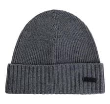 Image of BOSS Men's Ribbed Wool Beanie Model Fati 50495306 Gray