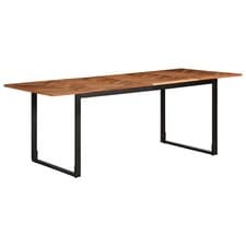 Image of Dining Table 200x100x75 cm Solid Wood Acacia vidaXL