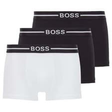 Image of BOSS Men's - 3 Pack Organic Cotton Trunks - Black/White/Black