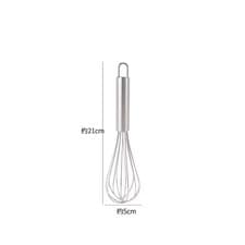 Image of LMETJMA 8" 10" 12" Egg Whisk Stainless Steel Egg Whisk Kitchen Wire Balloon Whis