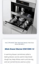 Image of Miele ESW5080- 14 Warming Drawer 14cm Stainless Steel -Clean Steel . New Sealed